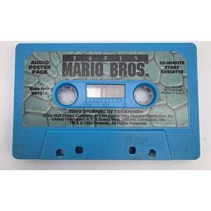 Super Mario Bros 1993 Blue Audio Poster Pack 35min Cassette